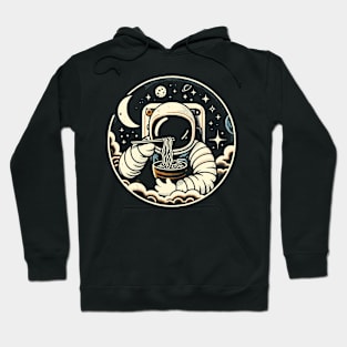 Astronaut Eats Ramen Kawaii Anime Space Funny Space Hoodie